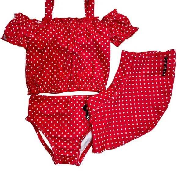 Minnie Mouse Deluxe Swimsuit Set for Girls - Picture 2 of 3